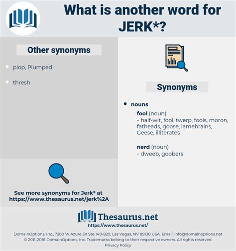 jerk synonym|What is another word for jerk .